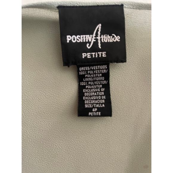 Positive Attitude Women's 2 Piece Light Green Polyester 4 Petite Maxi Dress - Picture 4 of 17